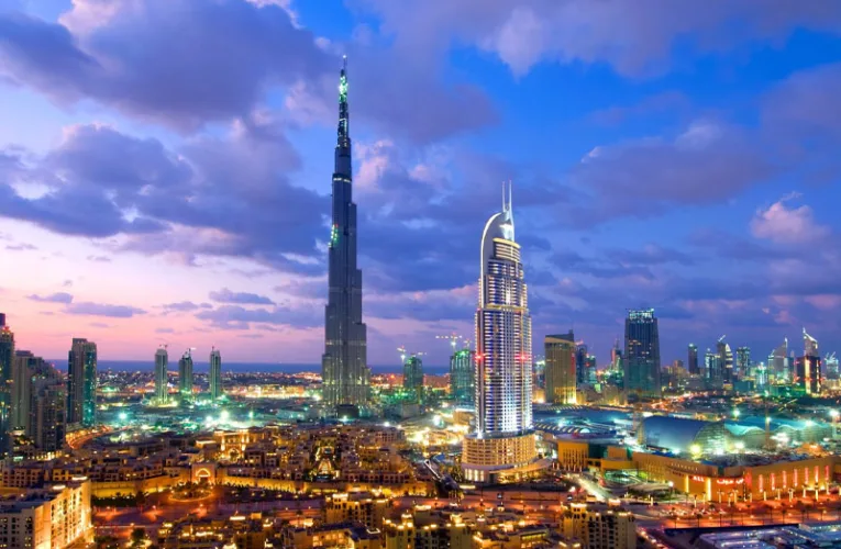 Vista panorámica de Dubai, Emiratos Árabes Unidos