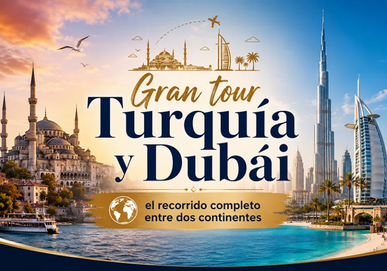 Un recorrido narrativo por Estambul, Capadocia, Éfeso, Antalya, Dubái y Abu Dhabi: el gran tour que conecta la historia milenaria de Turquía con el futuro de los Emiratos.