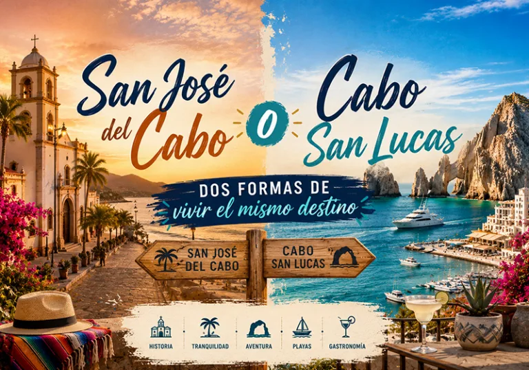Descubre las diferencias entre San José del Cabo y Cabo San Lucas antes de tu próximo viaje desde Tijuana. Dos ambientes, un mismo destino.