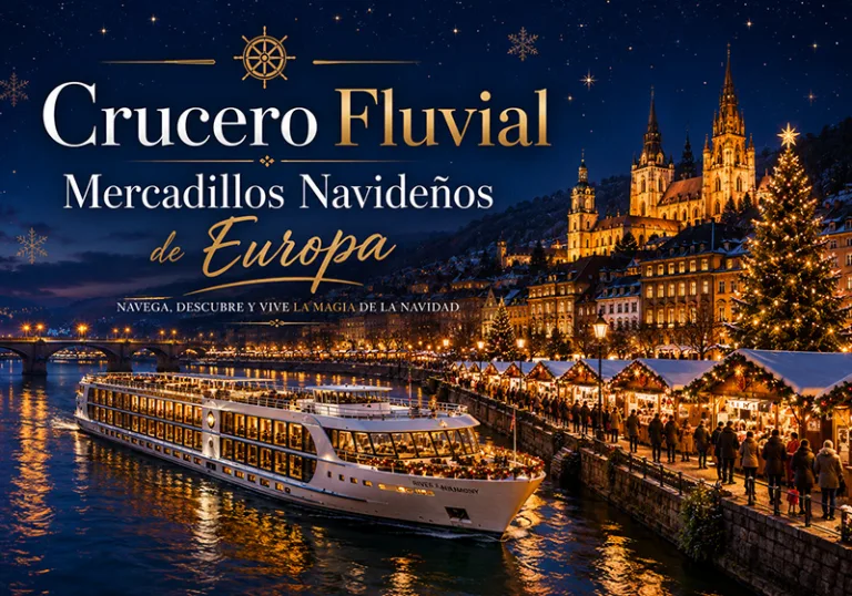 Descubre la magia de Europa en invierno con un crucero fluvial por los mercadillos navideños más encantadores. Navega con espíritu navideño.