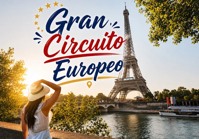Descubre el circuito Europa de 15 días por París, Roma, Venecia, Montecarlo y Madrid, con vuelo y hospedaje incluido desde San Diego.