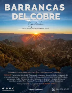 Barrancas del Cobre del 11 al 18 de septiembre, 2026