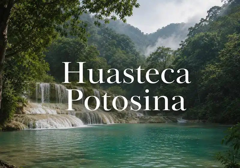 Cascada de Tamul en la Huasteca Potosina, una de las caídas de agua más espectaculares de San Luis Potosí, formada por la confluencia de los ríos Tampaón y Gallinas