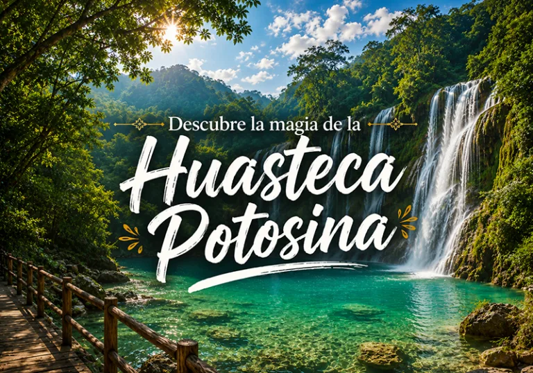 Recorre la Huasteca Potosina en 8 días: Real de Catorce, Puente de Dios, Xilitla, Cascada de Tamul y más. Salida 9-16 de enero 2027.