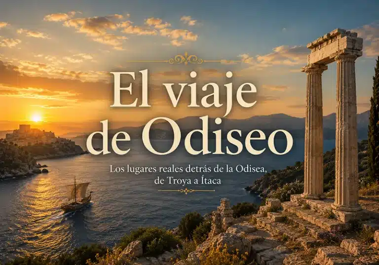 Recorre los lugares del Mediterráneo donde la tradición sitúa cada parada del viaje de Odiseo, de Troya a Ítaca. Una ruta real de la Odisea.