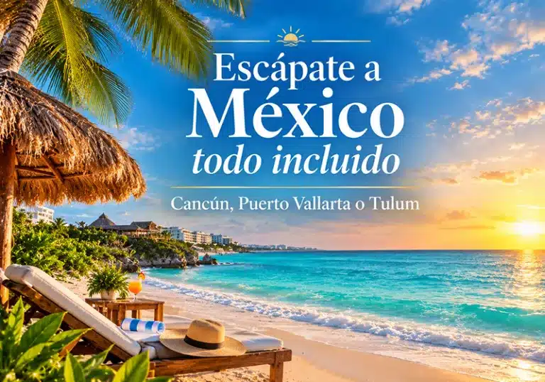 Escapadas todo incluido desde Tijuana a Cancún, Puerto Vallarta y Tulum, 4 noches/5 días desde $650 USD. Vuelo, hotel y traslados incluidos.