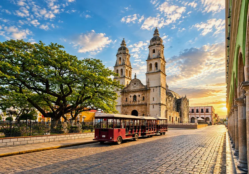 Las calles coloridas del Centro Histórico de Campeche