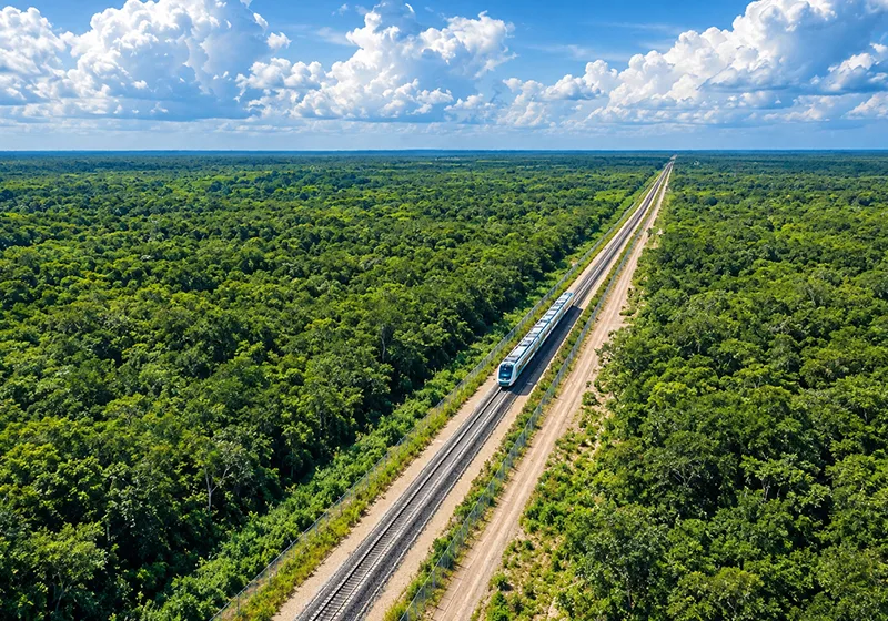 Vista aérea del Tren Maya